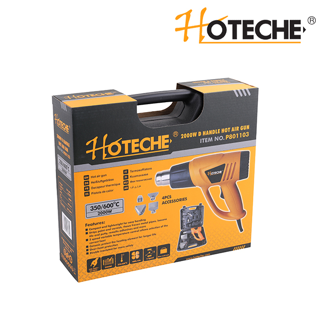 Pistolet à air chaud à poignée en D 2000 W