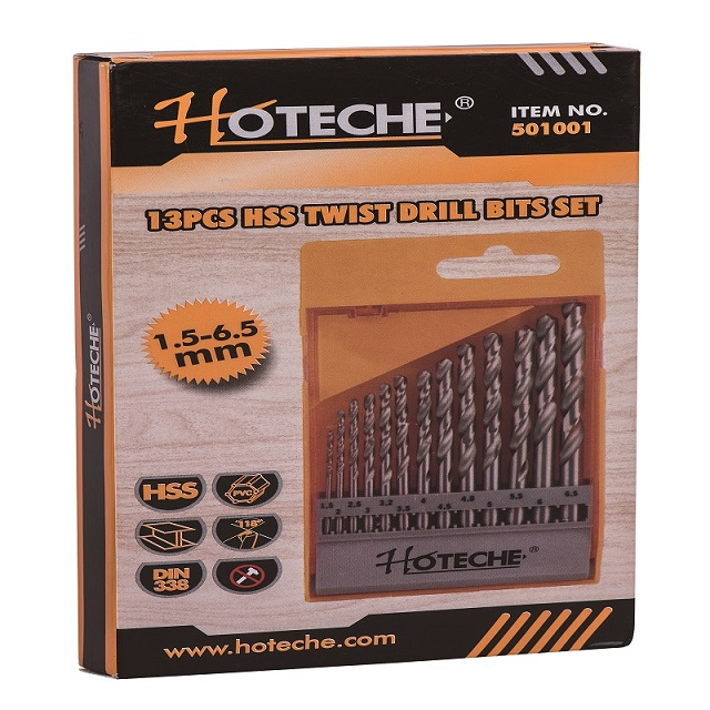 Ensemble de forets hélicoïdaux 13 pièces HSS （Mertic）