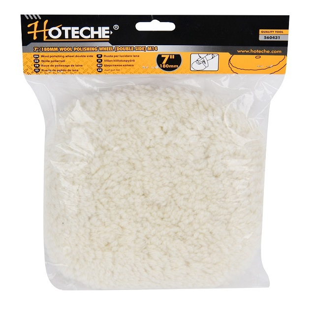 Roue de polissage en laine 7 "(double taille) M14