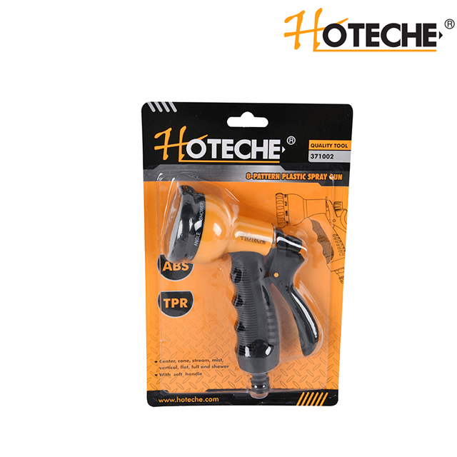Pistolet de pulvérisation en plastique à 8 motifs