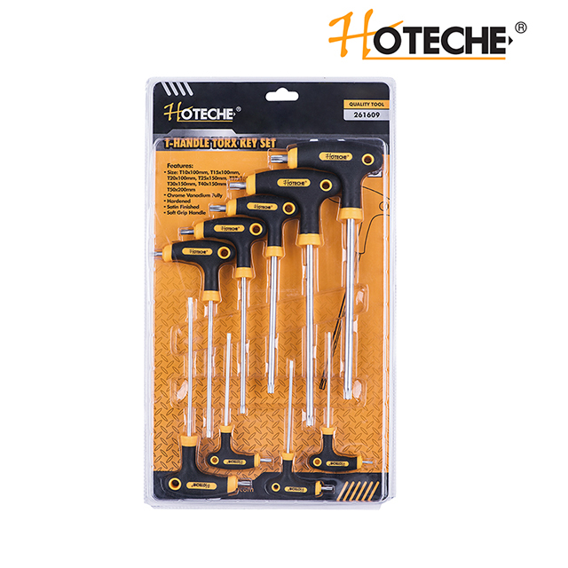 ENSEMBLE DE CLÉS TORX À POIGNÉE EN T 9PCS